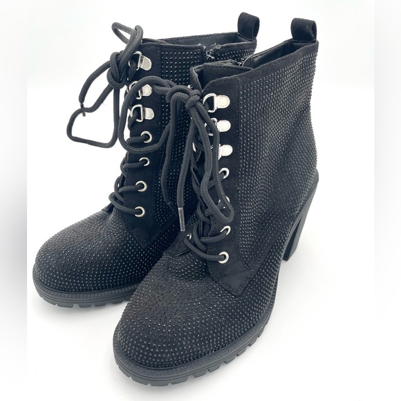 Torrid Women’s Platform Embellished Black Hiker Bootie Size 8.5WW - Picture 2 of 9